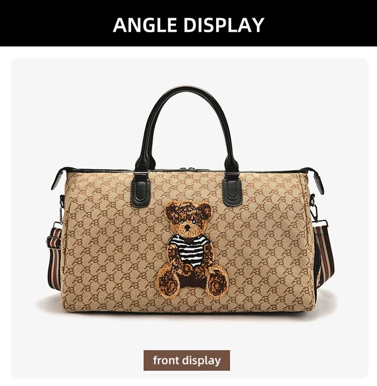 Fashion Travel Bag Traveling Luggage Zipper Storage Bag Carry-on Duffle Bag With Single Shoulder Strap For Short Trips Bussiness