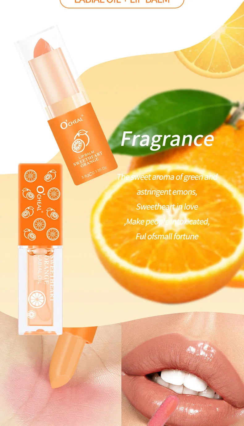 Honey Avocado Lip Balm&Lip Gloss Set PH Color Change Moisturizing Long Lasting Light Pink Lipstick Lips Makeup for Women