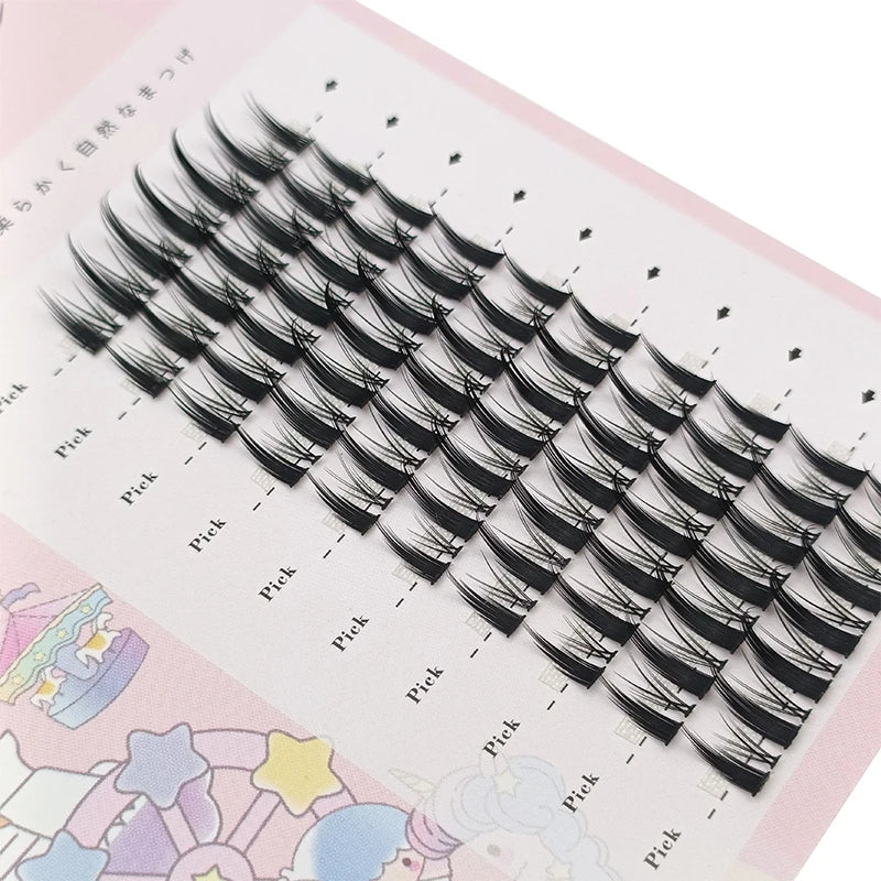 3D New Spikes Eyelashes Fishtail Cluster Eyelashes Personality Eyelash Extension Eyelashes Bundle Professional False Eyelashes