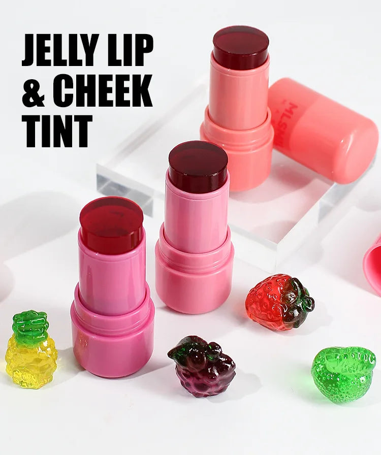 Water Jelly Tint Stick, Milk Cooling Water Jelly Tint Lip Gloss, Milk Jelly Tint Jelly Blush Stick, Sheer Lip & Cheek Stain