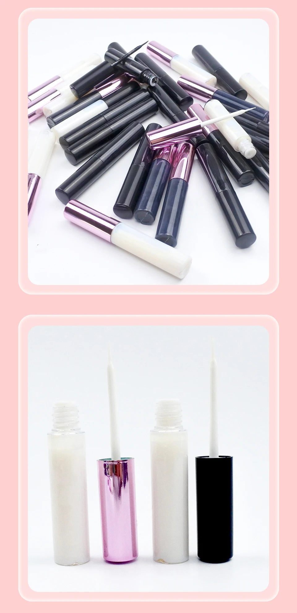 Eyelashes Glue Black & White Waterproof Lash Glue Cosmetics Tools for Mink Lashes