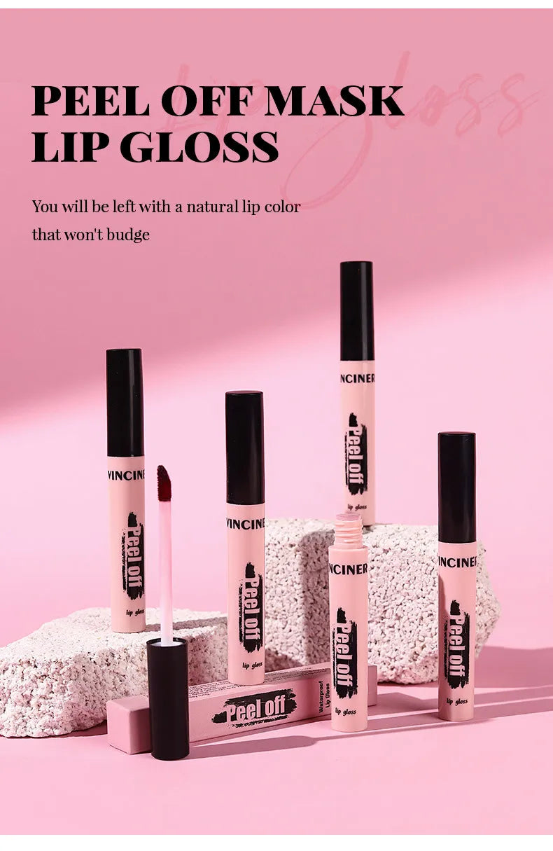 Peel Off Lipstick Matte Pink Tattoo Lip Gloss Waterproof Lipliner Long Lasting Matte Brown Lip Tint Tear-off Lip Stain Cosmetics
