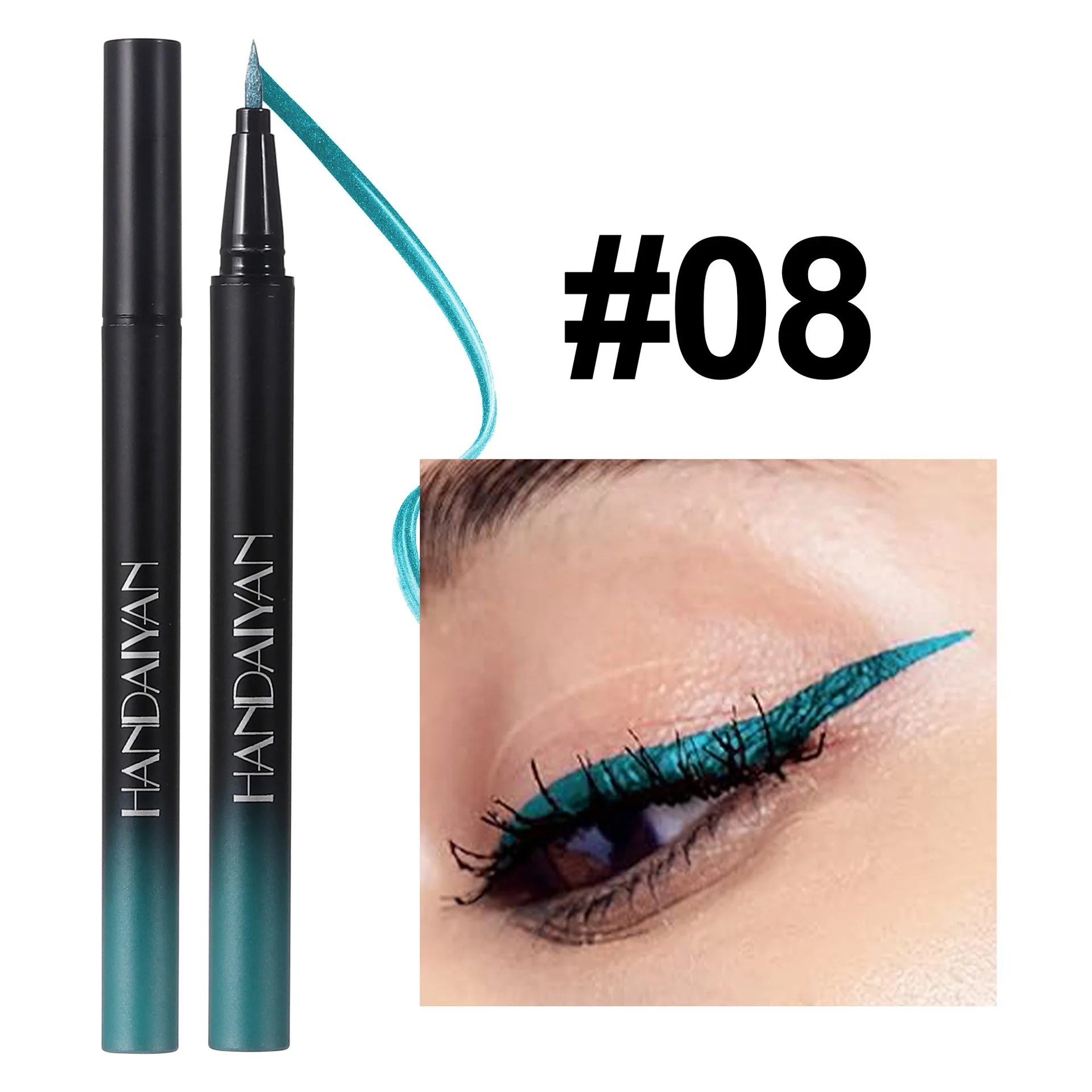 Glitter Liquid Eyeliner Pencil Waterproof Purple Pink Blue Eye Liner Pen Long Lasting Quickily Drying Eyes Makeup Cosmetics