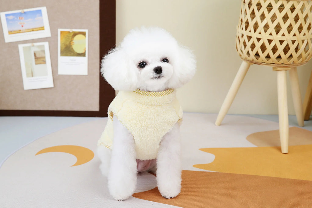 Zipper  Shi Tzu Sweater Clothes For Small Medium Dogs Pet Fur Vest Outfit French Bulldog Autumn Winter Jackets XS 3XL Cats Goods