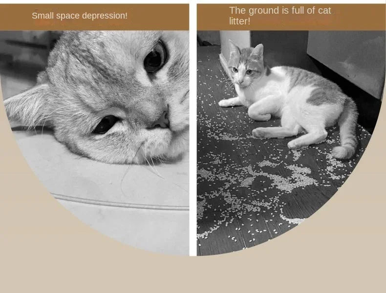 Cat Litter Box Fully Enclosed Drawer Type Cat Litter Box Anti-splash and Odor Isolation Cat Toilet Extra Large Cat Litter Box