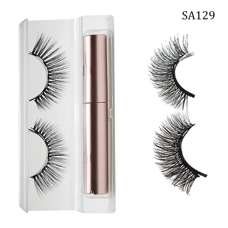 3D Magnetic Eyelashes Set Waterproof Lasting Naturally Magnetic Eyeliner Magnet Eyelashes Makeup Extension False Eyelashes Kit