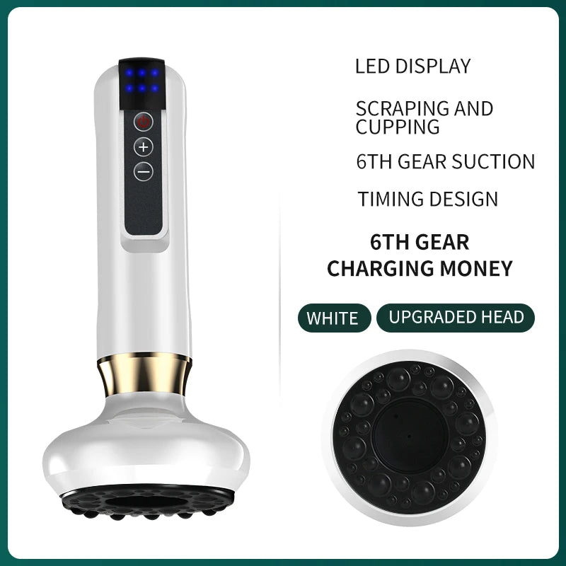 Chinese Electric Suction Vacuum Cupping Anti Cellulite Beauty Massager Glass Jars Anti Cellulite Cupping Vacuum Slimming Guasha