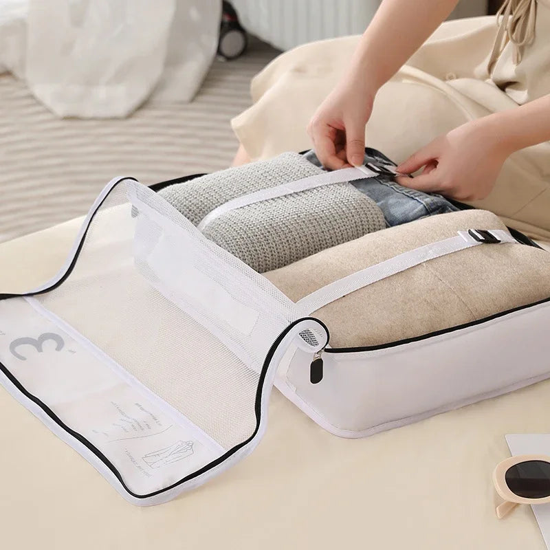 7Pcs/Set Travel Bags New Large Capacity Storage Organizer Suitcase Packing for Portable Clothes Underwear Cosmetic Travel Bag