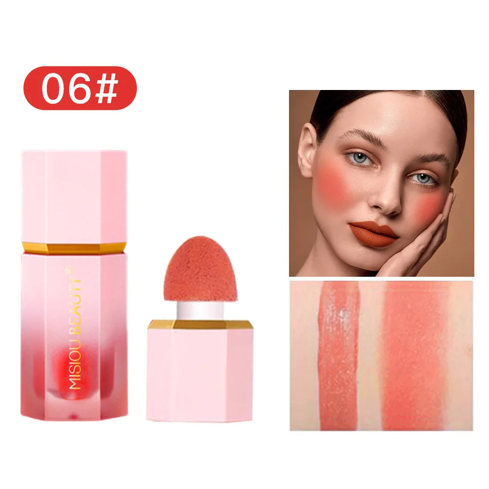 8 Colors Liquid Blush Waterproof Multi-purpose Facial Nourishing Blush Stick Cheek Natural Blusher Cute Korean Makeup for Women