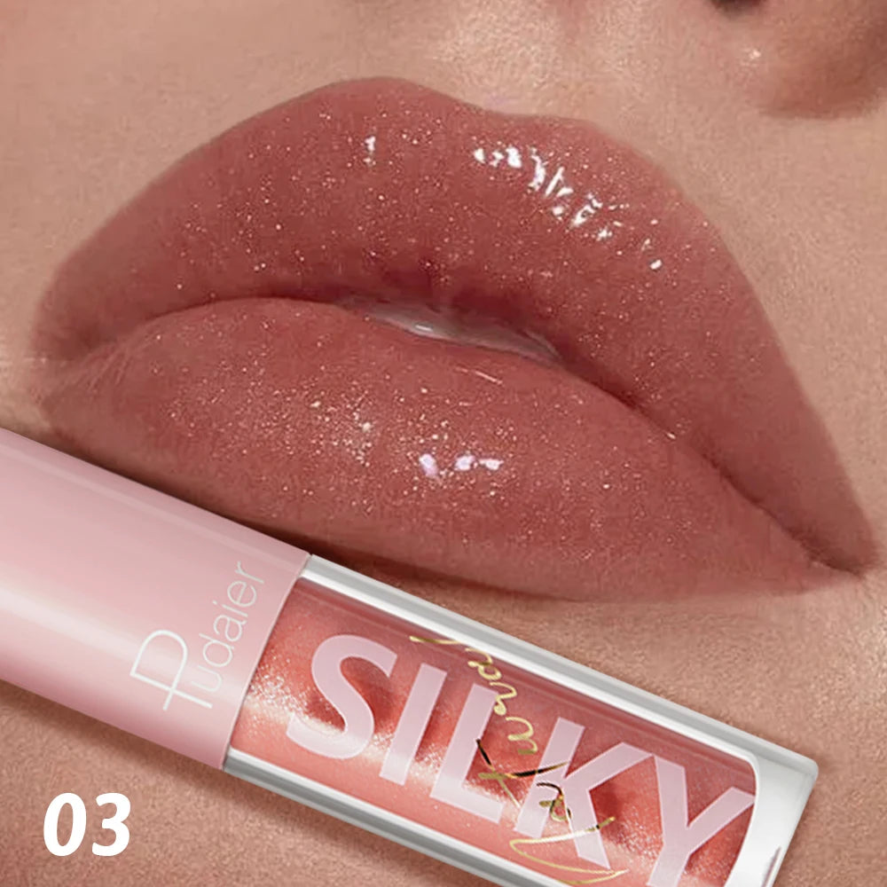 Waterproof quick-drying lip glaze, 16 colors available for mirror-finished lip glaze, clear and non-sticky, non-fading, waterpro