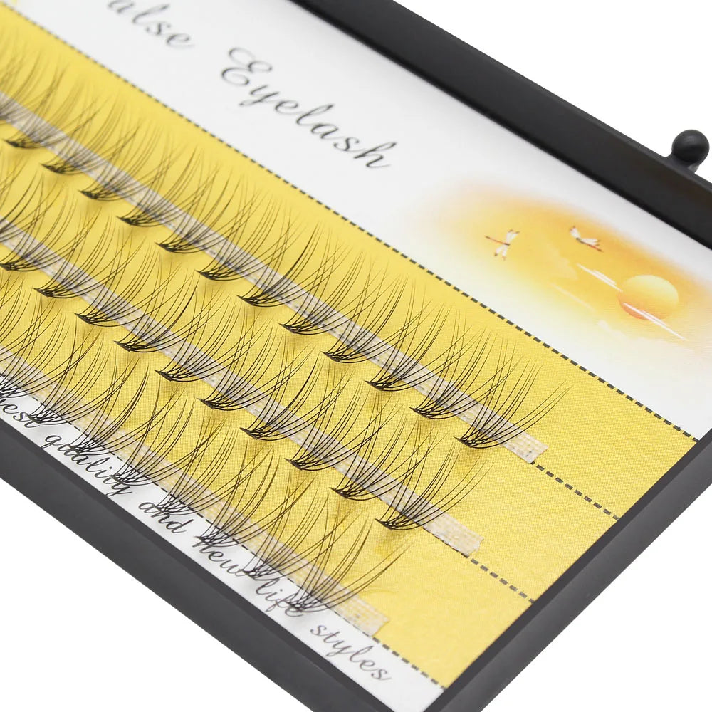 Moonlily 60Pcs Professional Makeup Eyelashes 10D False Eyelashes Mink Eyelashes Personal Eyelash Cluster Extension