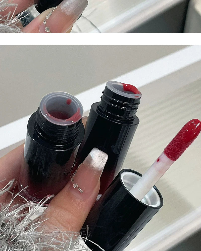 HERORANGE Color-Cooling Shimmering Lip Gloss Hydrating Silky Long-Lasting Color-Dyeing Clear Watery Mirror Lip Glaze