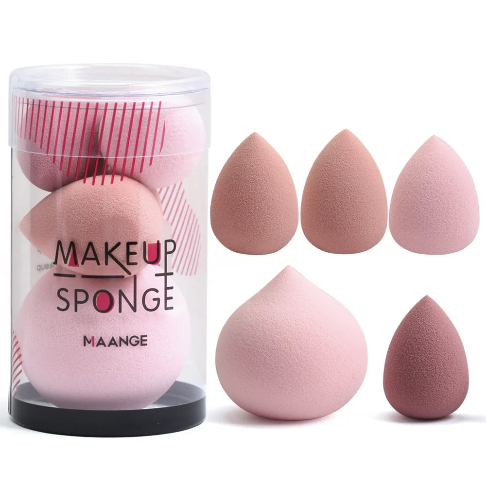 Mini Cosmetic Egg 5 PCs Wet and Dry Dual Use Foam Large Powder Puff Makeup Tools Makeup Blender