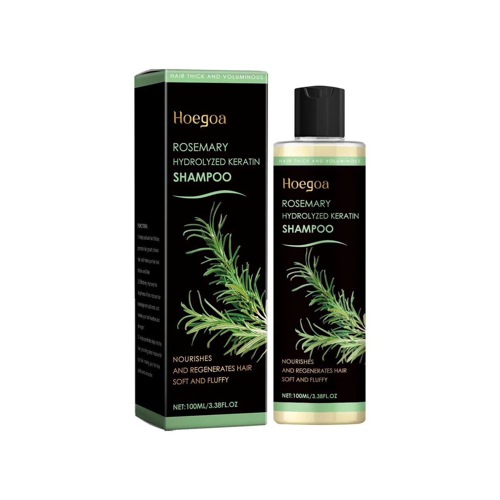Rosemary Hair Shampoo Hair Regrowth Deep Nourishing Repair Split Ends Hair Soothing Scalp Anti Dandruff Hair Strengthens Shampoo
