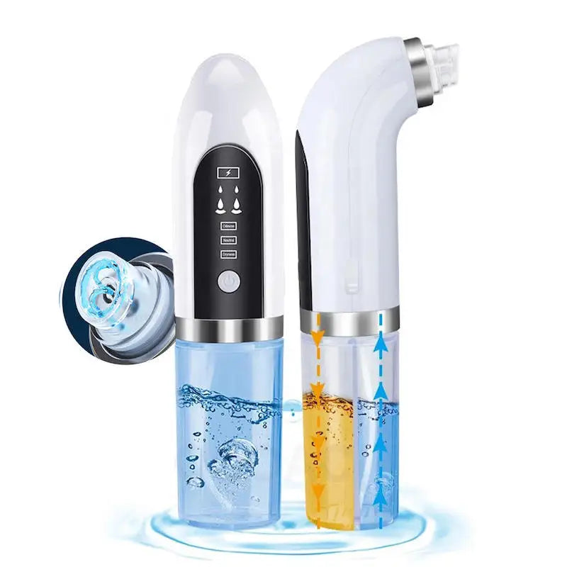 Electric Small Bubble Blackhead Remover USB Rechargeable Water Cycle Pore Acne Pimple Removal Vacuum Suction Facial Cleaner Tool