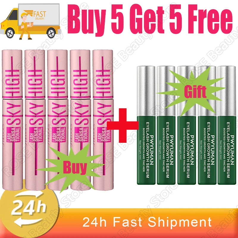 Eyelashes Lengthening Mascara Waterproof Long Lasting Silky Lash Black Eyelashes Extension Make Up Beauty Eye Korean Cosmetic