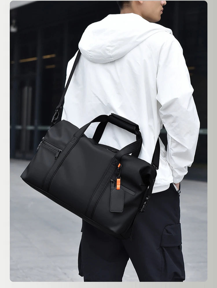 New Cross-border Large Capacity Men's Business Travel Tote for Commuting, Water-resistant Gym Bag for Sports and Fitness