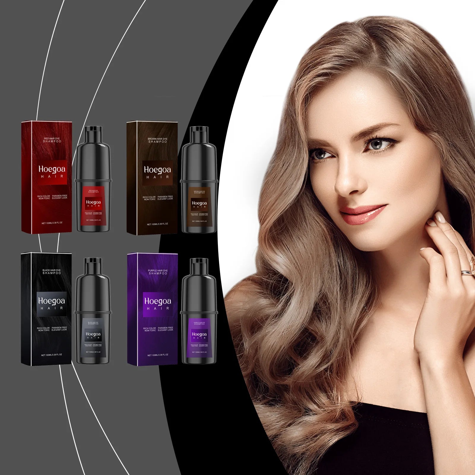 Hair Dye Shampoo Lasting Easy To Color Deep Nourishing Moisturizing Reduce Scalp Irritation Repair Damage Hair Coloring Products