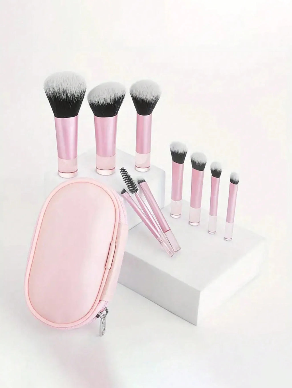 10 color Mini makeup brush Travel portable Makeup Tool - Palm Brush Professional Makeup tool set gift