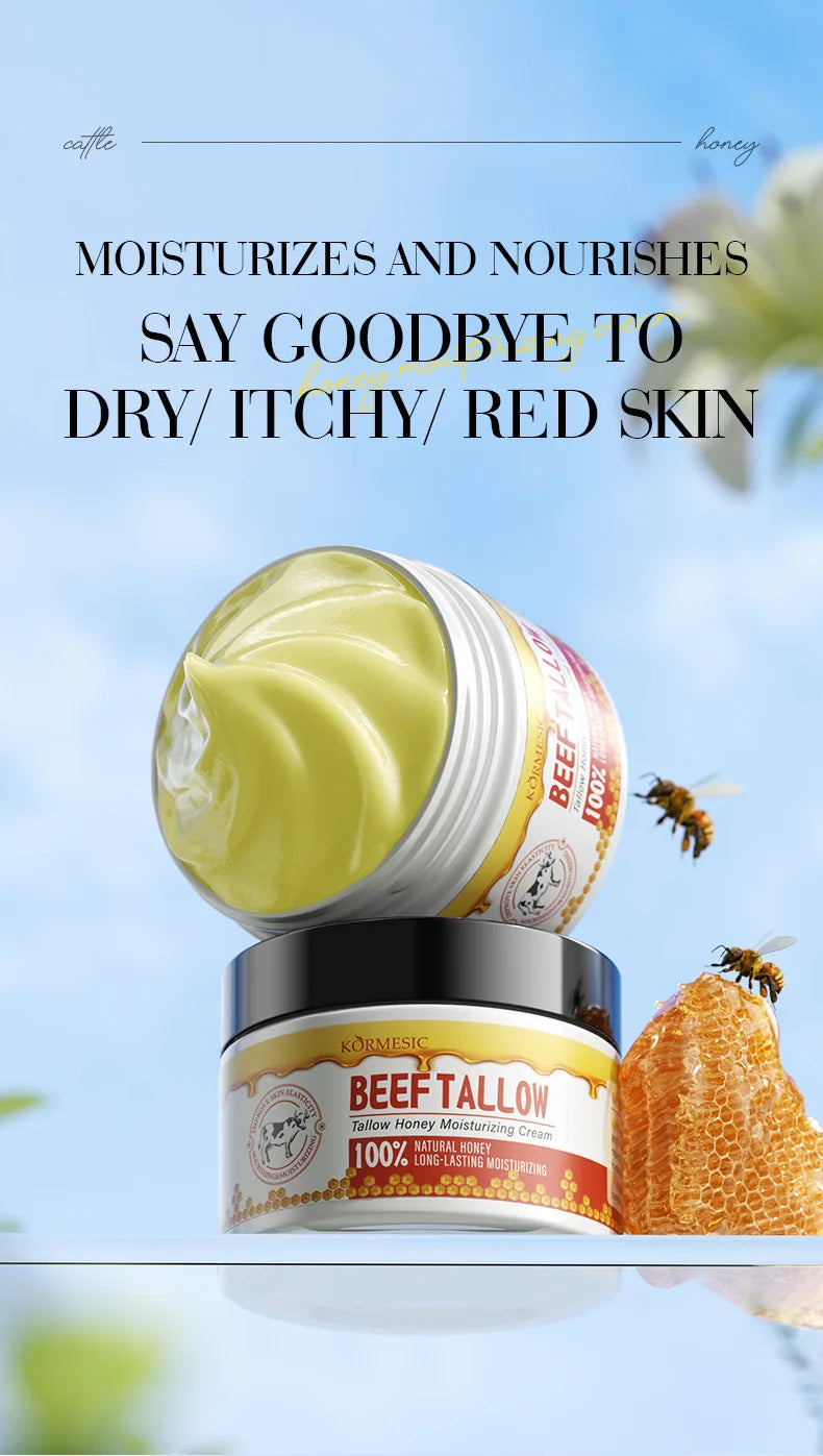 Tallow Honey Moisturizing Cream Long Lasting Smooth Tender Brighten Face Firming Elastic Deeply Nourish Skin Moisturizer 120g