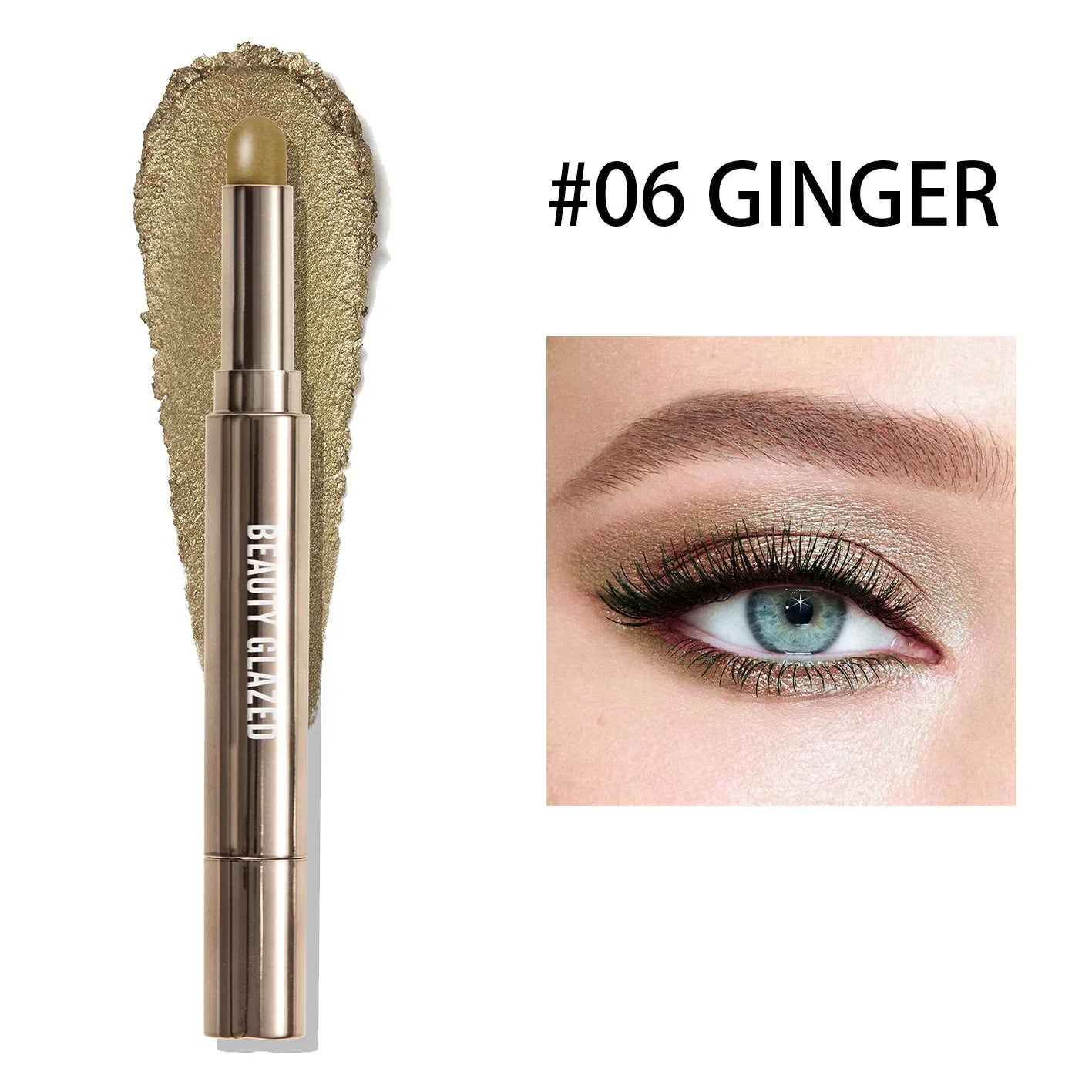 10 Color Double Ended Eye Shadow Stick With Sponge Brush Pearlescent Lasting Eyeshadow Pen Contouring Portable Makeup Cosmetics