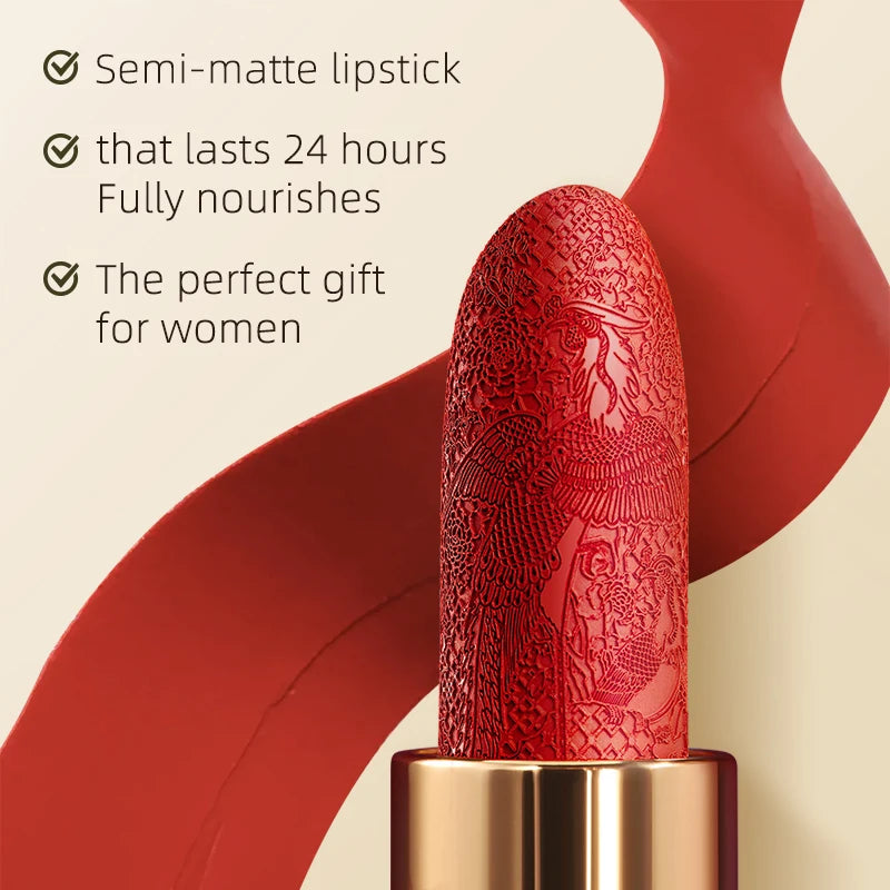 CATKIN Summer Palace Lipsticks Semi-Matte Lipstick Long Lasting for 24H，Lightweight Soft and Ultra Hydrating Lipsticks