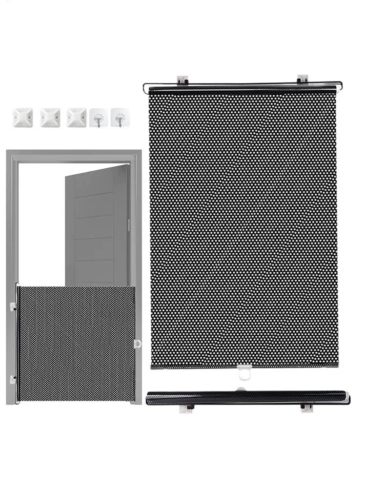 Dog Gate Retractable Pet Safety Gate Wide Pet Isolation Gate Indoor Mesh Fence for Dogs And kitten for Doorway Stairs Balcony