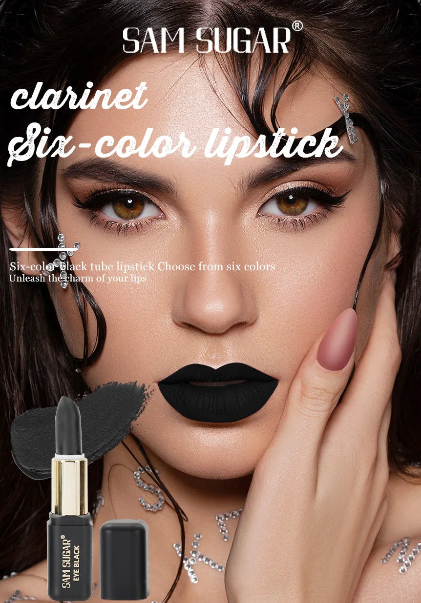 Halloween lipstick dark matte matte waterproof long-lasting non-stick cup olive green white lip glaze