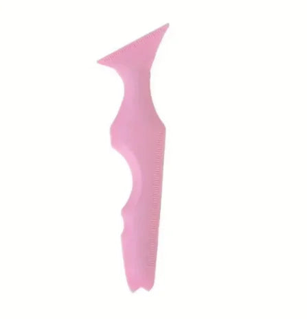 2Pcs Set Multifunctional Eye Makeup Tool Silicone Beauty Ruler Eyeshadow Highlight Lipstick Eyeliner Aid Tool Set