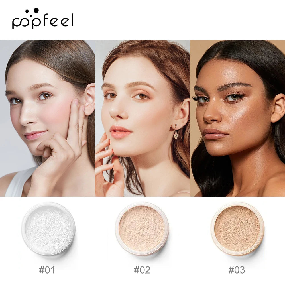 POPFEEL Setting Powder Loose Powder Lightweight Creates Soft Focus Effect Long-Lasting