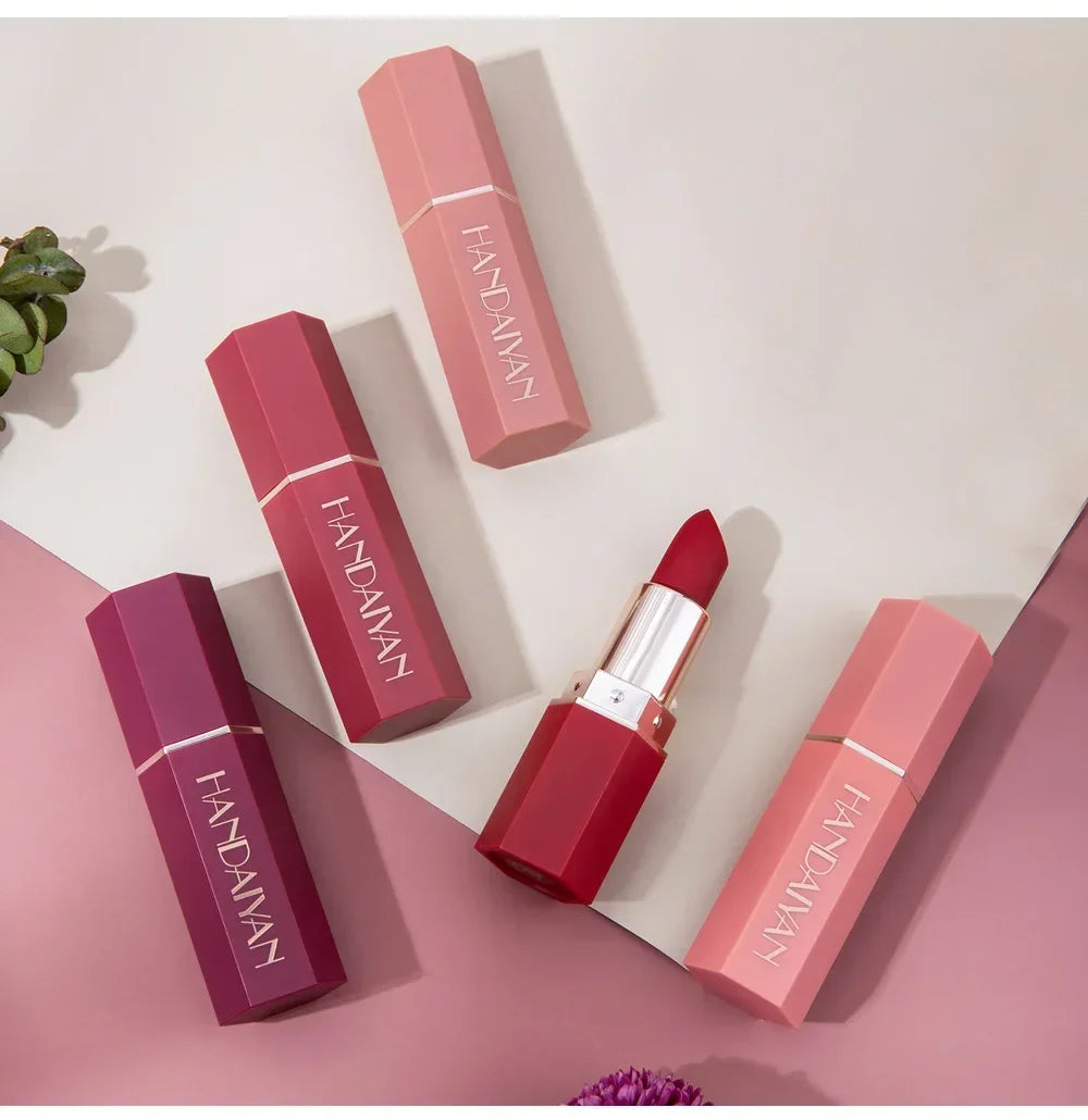 6 Colors Matte Lipstick Beauty Lip Gloss LippenstiftTinted Balm 24 Hours Waterproof Free Shipping Makeup