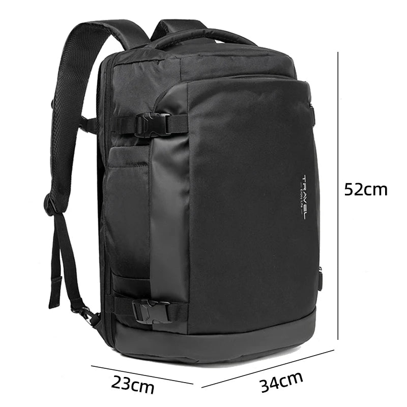 Travel Duffel Bags Expandable Business Backpacks Laptop Bag Large Luggage Rucksack Waterproof Weekender Pack with Shoe Pocket