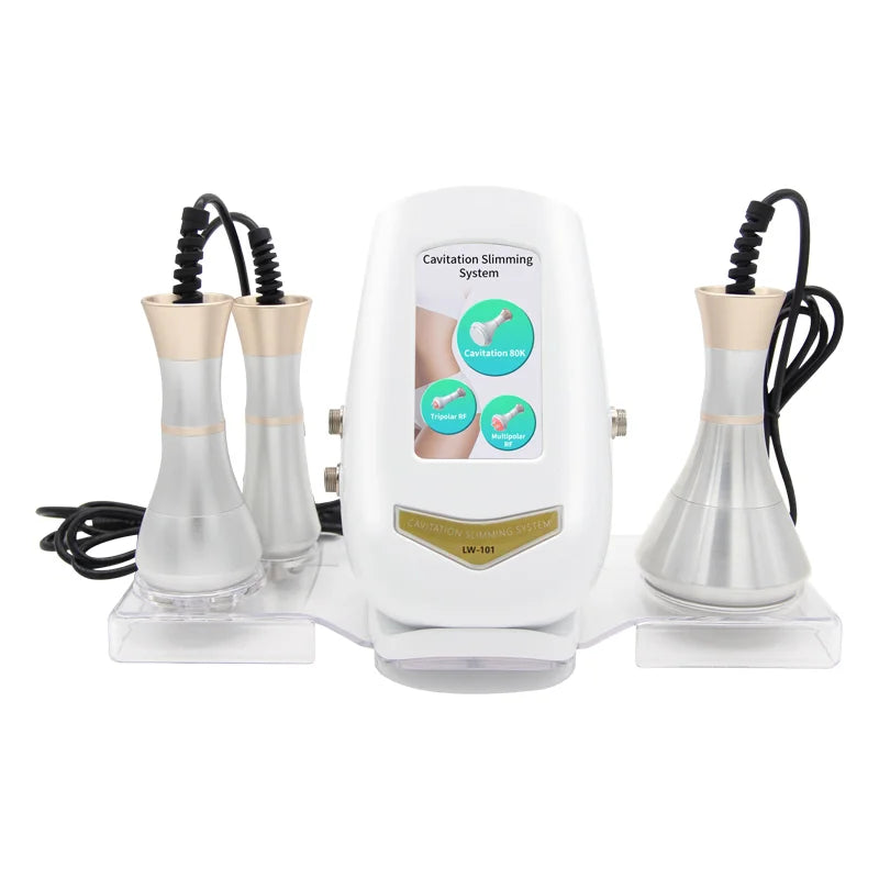 Ultrasonic 80KHz 3 in 1 Cavitation RF Facial Body Shaping Massage Fat Cellulite Skin Tightening Loss Burner Lifting Beauty Devic