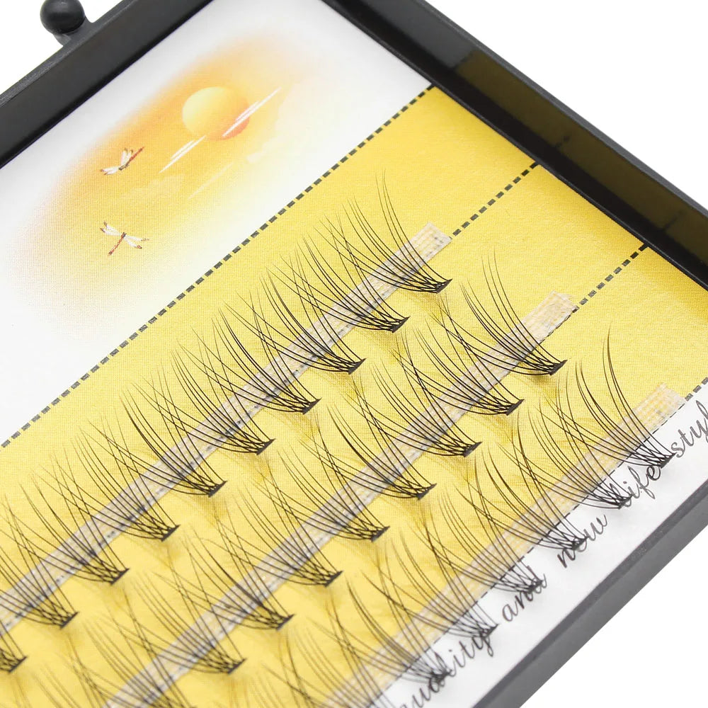 Moonlily 60Pcs Professional Makeup Eyelashes 10D False Eyelashes Mink Eyelashes Personal Eyelash Cluster Extension