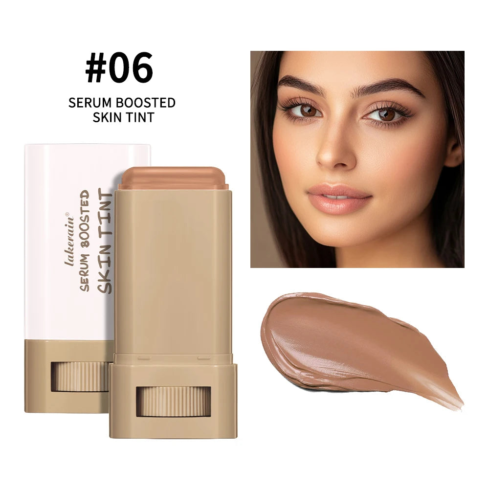 Foundation Tint Stick Balm Serum Boosted Skin Tint Foundation Stick Plumper Hight Coverage Travel Bronze Foundation Stick Makeup