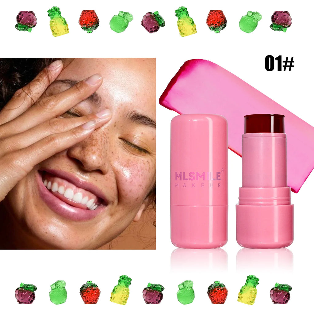 Water Jelly Tint Stick, Milk Cooling Water Jelly Tint Lip Gloss, Milk Jelly Tint Jelly Blush Stick, Sheer Lip & Cheek Stain
