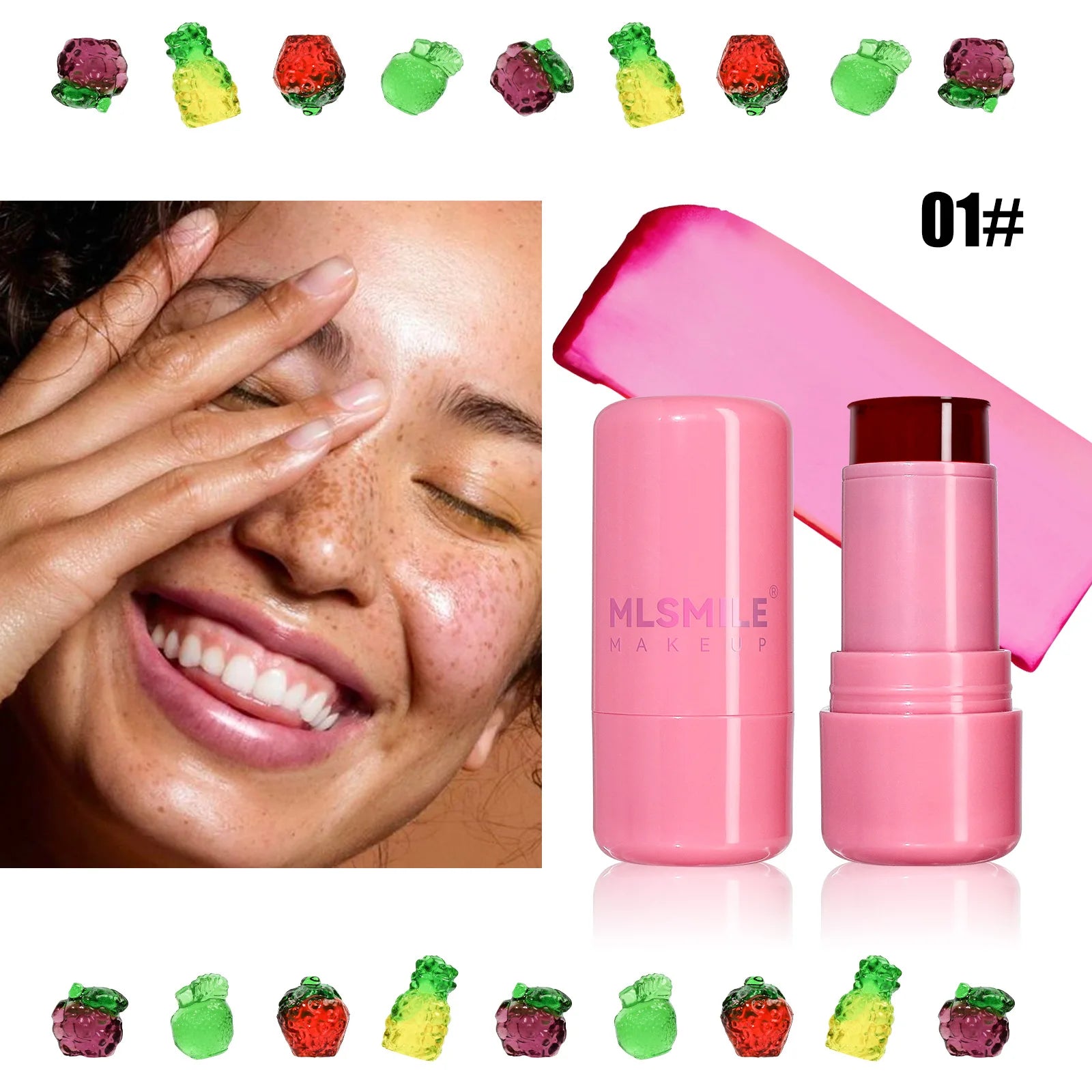 Water Jelly Tint Stick, Milk Cooling Water Jelly Tint Lip Gloss, Milk Jelly Tint Jelly Blush Stick, Sheer Lip & Cheek Stain