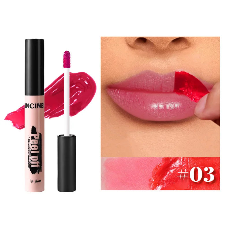Peel Off Lipstick Matte Pink Tattoo Lip Gloss Waterproof Lipliner Long Lasting Matte Brown Lip Tint Tear-off Lip Stain Cosmetics