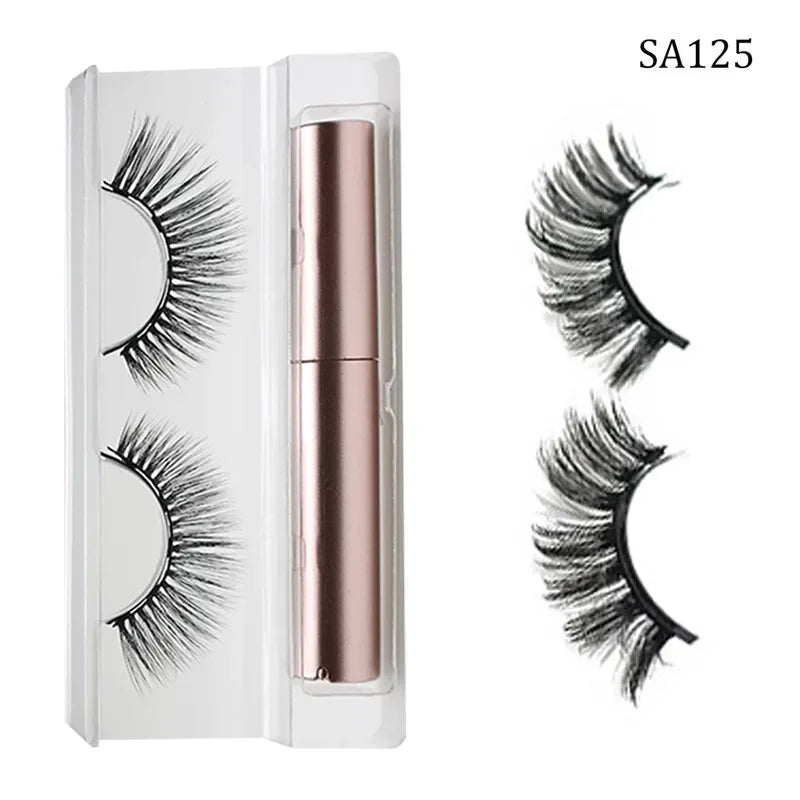 3D Magnetic Eyelashes Set Waterproof Lasting Naturally Magnetic Eyeliner Magnet Eyelashes Makeup Extension False Eyelashes Kit