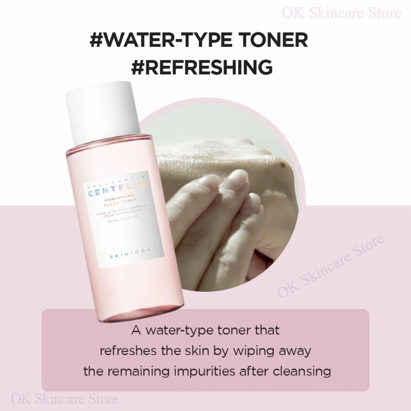 Korean Centella Skincare Pink Salt Essence Toner and Poremizing Quick Clay Stick Mask Beauty Products 2pcs Facial Pore Care Sets