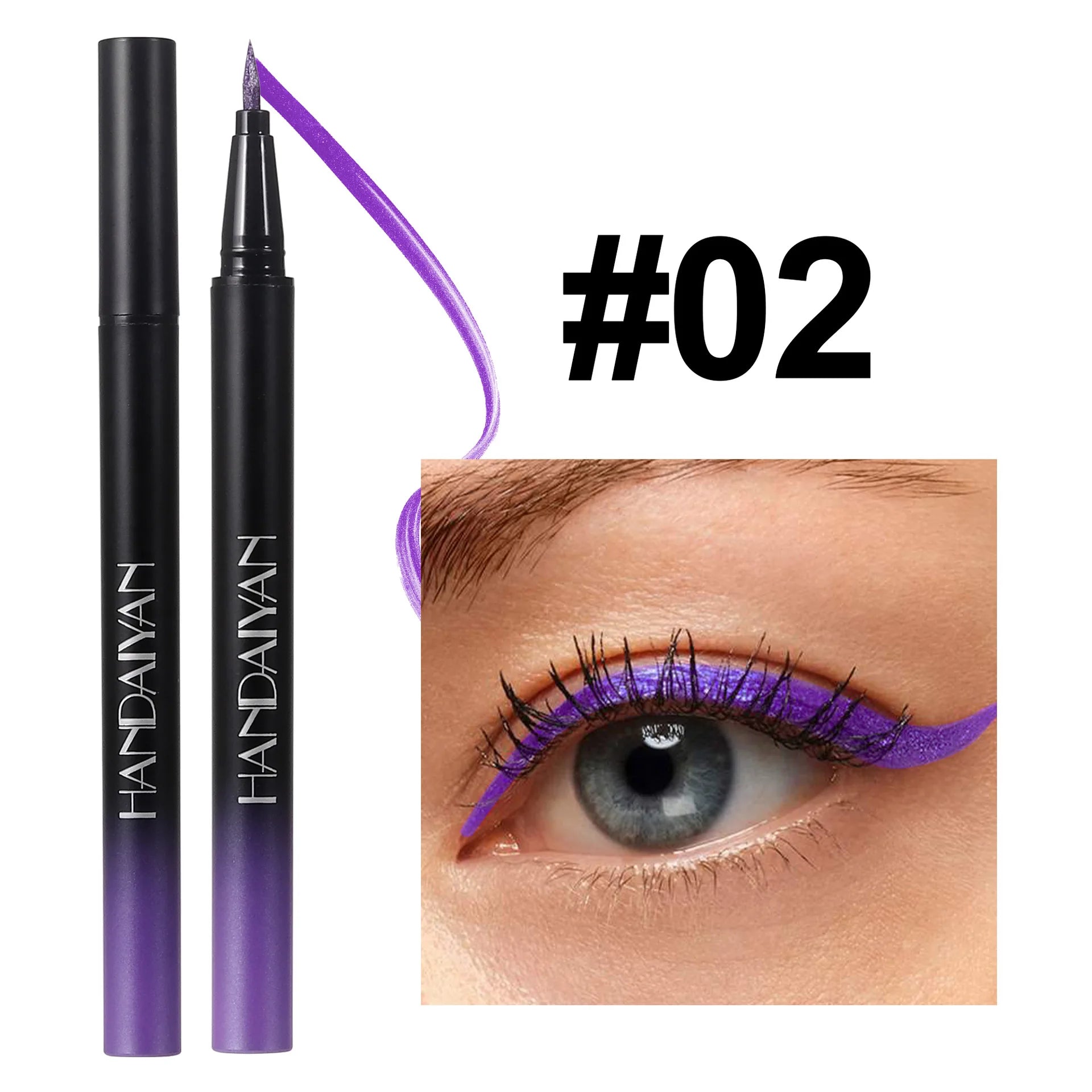 Glitter Liquid Eyeliner Pencil Waterproof Purple Pink Blue Eye Liner Pen Long Lasting Quickily Drying Eyes Makeup Cosmetics