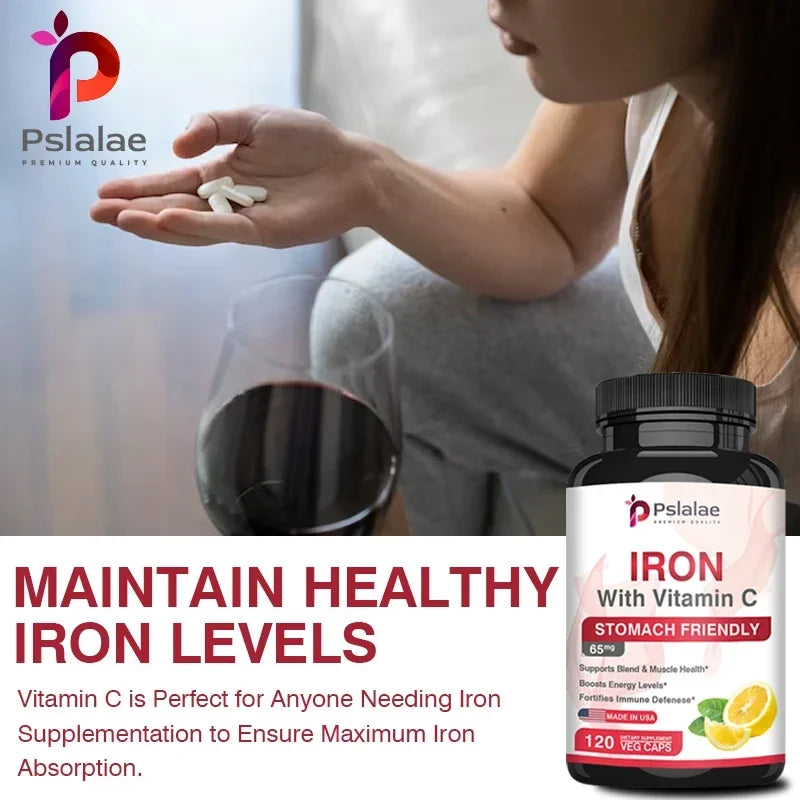 Iron and Vitamin C Supplements - Increase Energy, Improve Focus, and Improve Immune Function