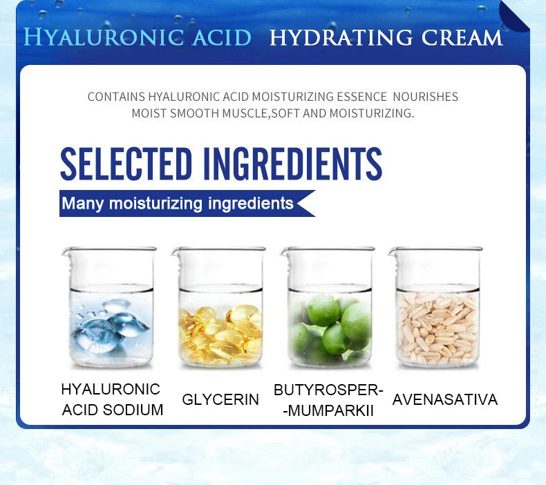 BIOAQUA Hyaluronic Acid Facial Care Face Cream Eye Cream Anti Eyes Bag Moisturizing Firming Day Creams Skin Care Kit