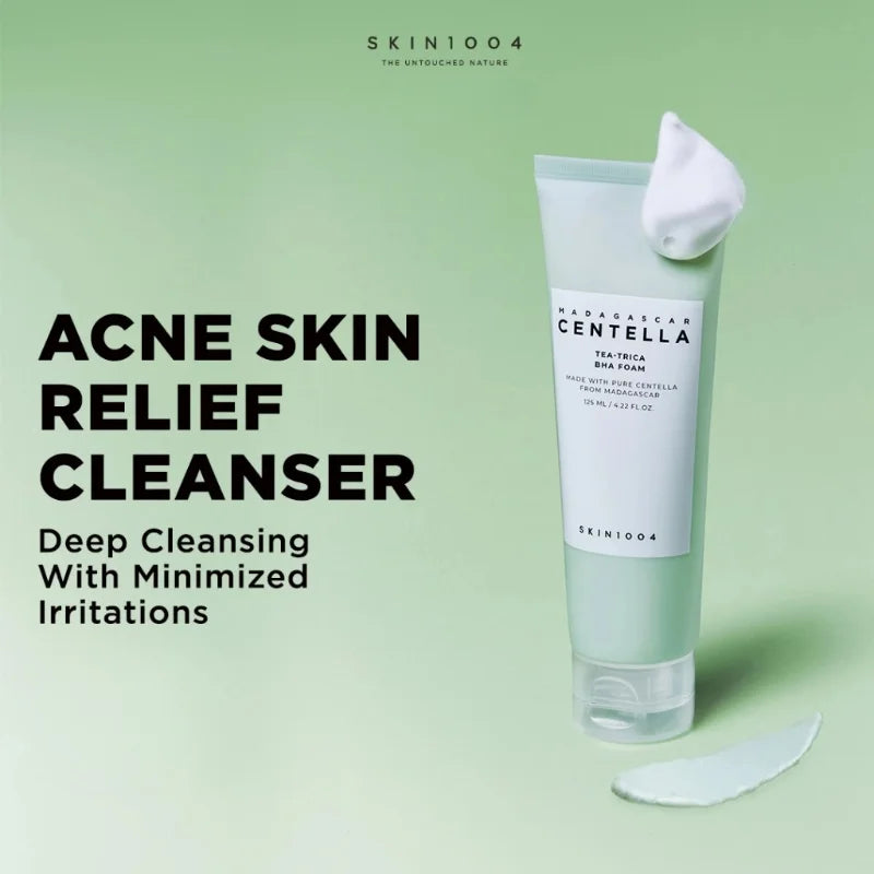 Korean Centella Tea-Trica BHA Foam Cleanser Purifying Toner Face Ampoule Serum and B5 Cream Relief Skincare Beauty Products Set