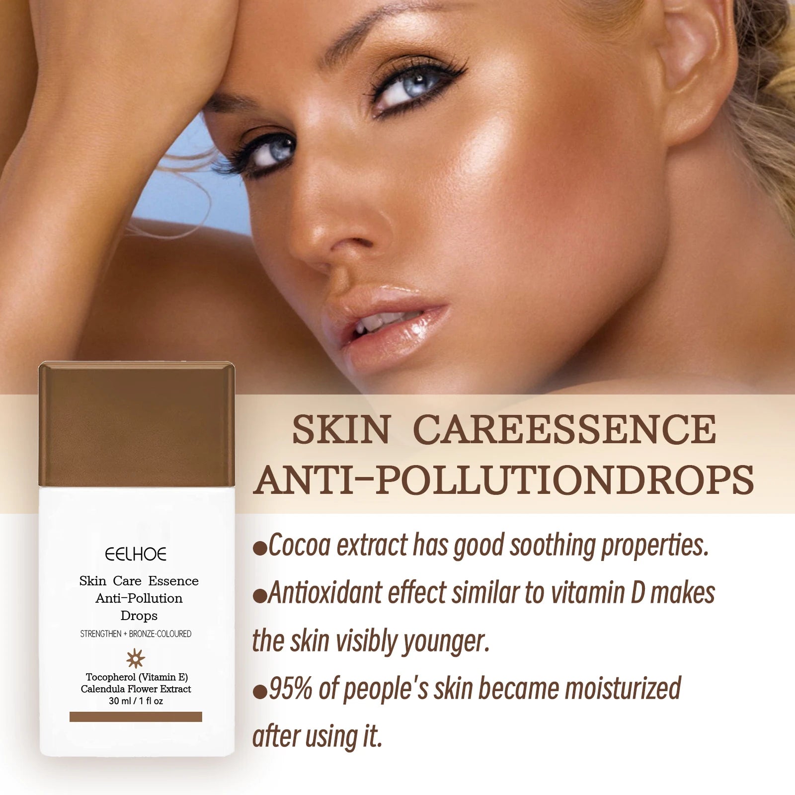 Fake Tan Peptide Serums Liquid Bronze Dark Self Tanning Serum Drops Summer Face Body Bronzing Essence Moisturizing Firming Skin