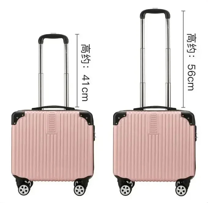 Mini Small 18-Inch Travel Boarding Suitcase Luggage Student Japanese-Style Retro Lightweight Password Trolley Case