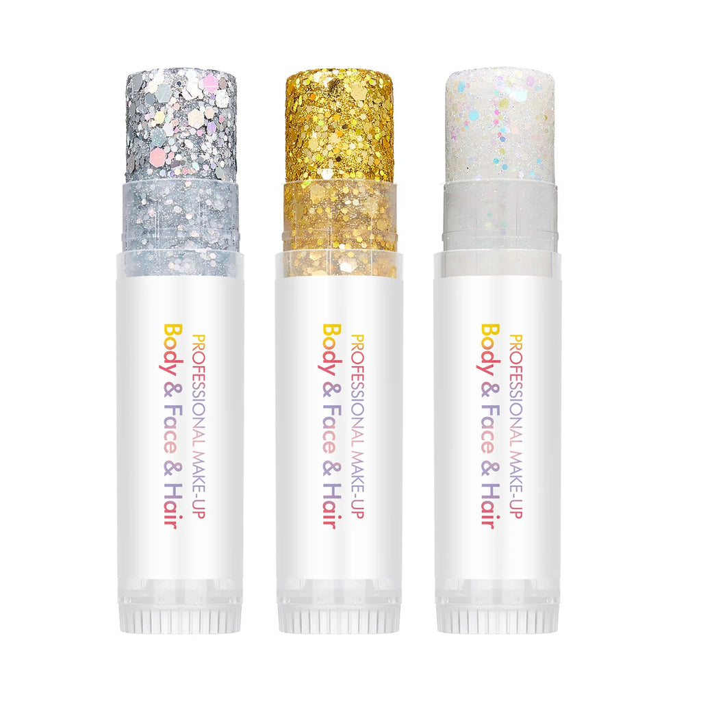 New Body Glitter Stick Face Painting Sequins Gel Mermaid Chunky Glitter Glue for Carnival Hair Body Eye shadow Makeup