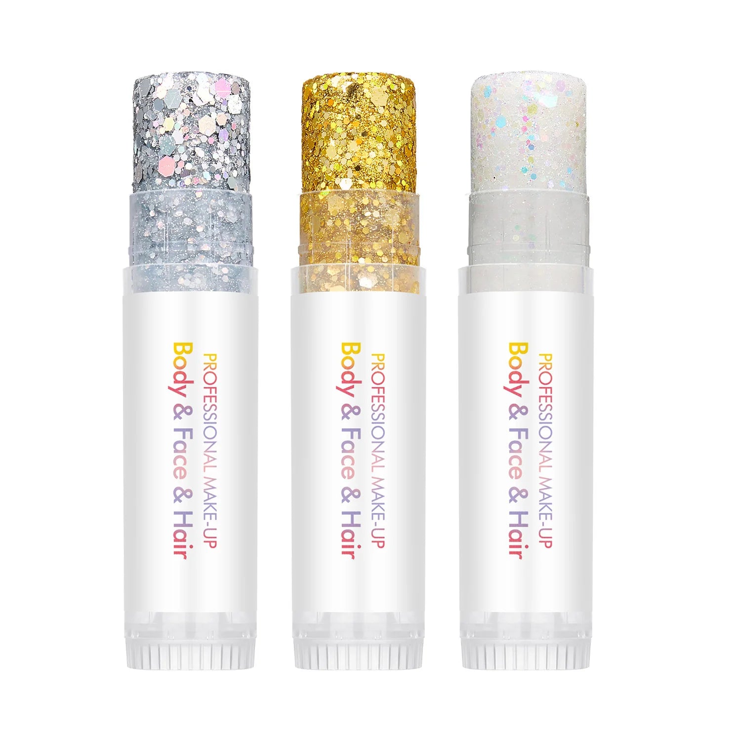New Body Glitter Stick Face Painting Sequins Gel Mermaid Chunky Glitter Glue for Carnival Hair Body Eye shadow Makeup