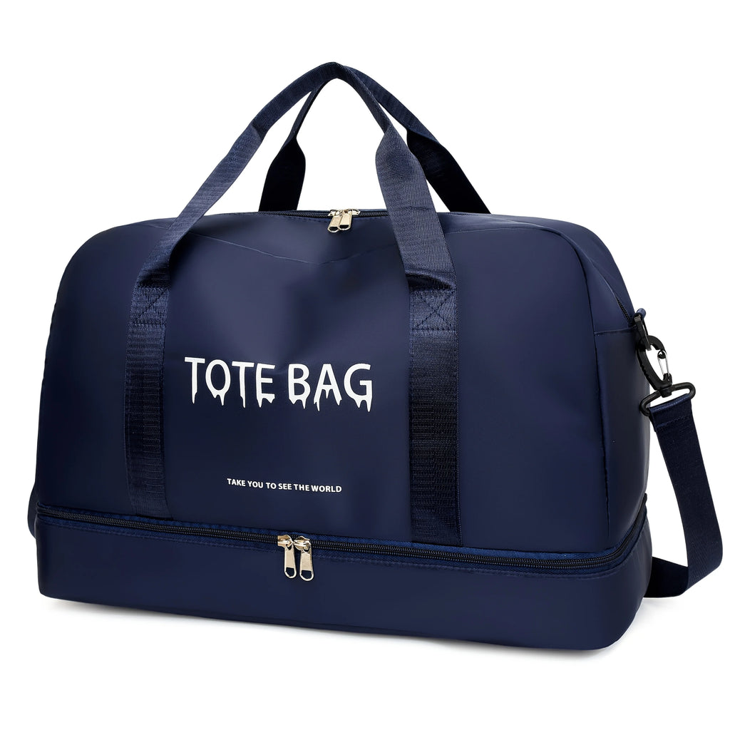 Multifunctional Large-Capacity Travel Duffle Bag with Adjustable Shoulder Strap, Durable Nylon Casual Gym Bag for Sports