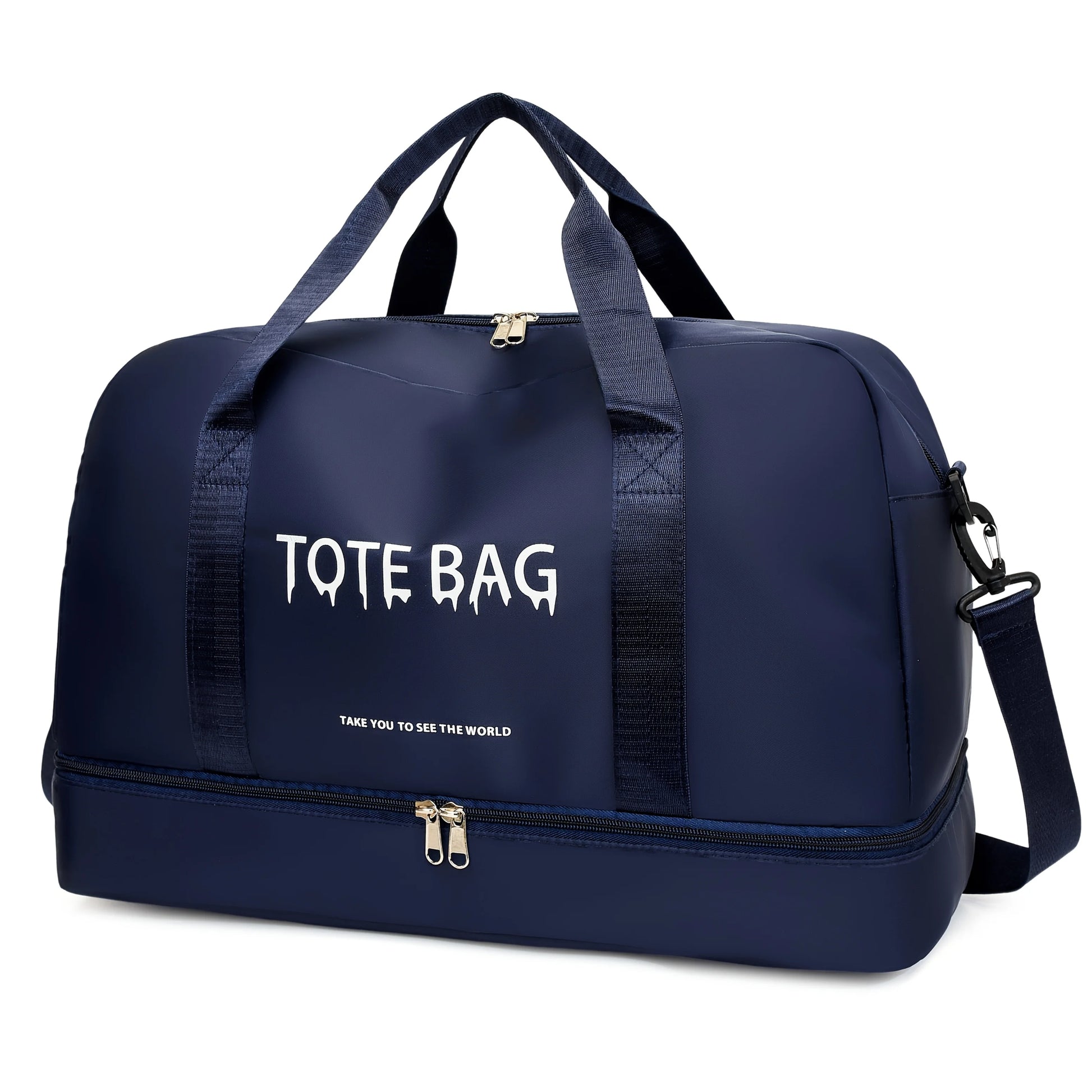Multifunctional Large-Capacity Travel Duffle Bag with Adjustable Shoulder Strap, Durable Nylon Casual Gym Bag for Sports